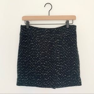 The Limited • speckled black tweed skirt